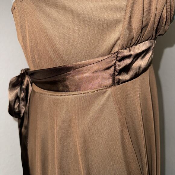 VTG Studio Y Y2K Dress Women's Medium Brown Fairy Tied Waist Braided Straps Boho - Picture 5 of 11